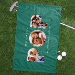 Pop multi photo modern typography child gift golf golf towel<br><div class="desc">Pop multi photo modern contemporary elegant typography child gift. Ideal fathers day,  birthday or christmas gift. Colours can be changed.</div>