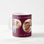 Pop multi photo modern typography elegant burgundy coffee mug<br><div class="desc">Pop multi photo modern typography elegant contemporary child gift design. Ideal fathers day,  birthday or christmas gift. Burgundy colour can be changed.</div>