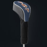 Pop multi photo modern typography navy blue golf head cover<br><div class="desc">Pop multi photo modern contemporary elegant typography child gift. Ideal fathers day,  birthday or christmas gift. Navy blue colour can be changed.</div>