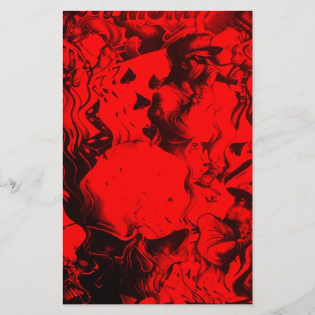 Pop Musician Portraits in Vibrant Red Colours Art  (Front)