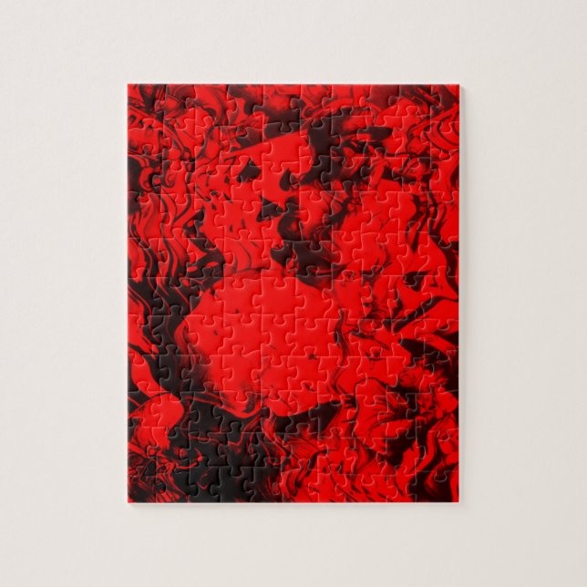 Pop Musician Portraits in Vibrant Red Colours Art  Jigsaw Puzzle (Vertical)