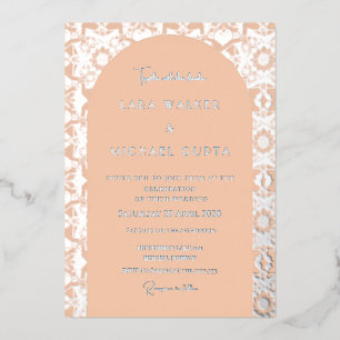 Pop of Apricot Italian Geometric (Retro-Dotted)