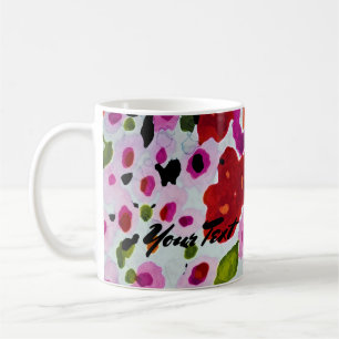 Pop of Bold Colour Watercolor Flowers Coffee Mug