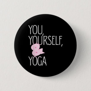 Pop Of Color And Yoga Fun 6 Cm Round Badge