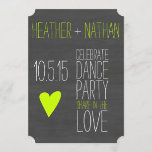 Pop Of Colour Chalkboard Save The Date