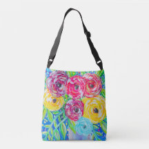 Pop of Petals - Bright Floral Tote By J. Alexander