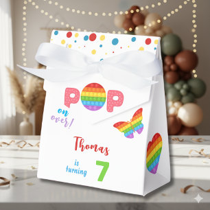 Pop on over! Pastel pop it birthday kid Favour Box