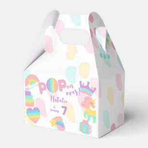 Pop on over! Pastel pop it birthday kid Favour Box