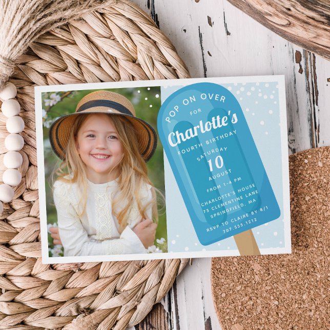 Pop On Over | Popsicle Summer Kids Birthday Party Invitation (Creator Uploaded)