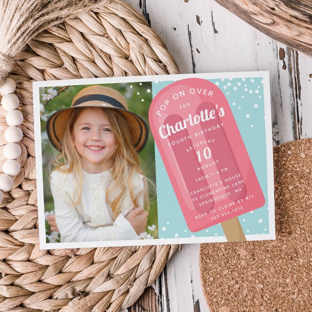 Pop On Over | Popsicle Summer Kids Birthday Party Invitation (Creator Uploaded)