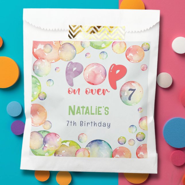 Pop on over! Soap bubbles birthday kid Favour Bag (Creator Uploaded)