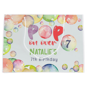 Pop on over! Soap bubbles birthday kid Large Gift Bag
