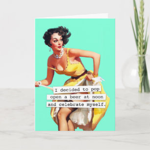 Pop Open a Bottle of Beer Birthday Card