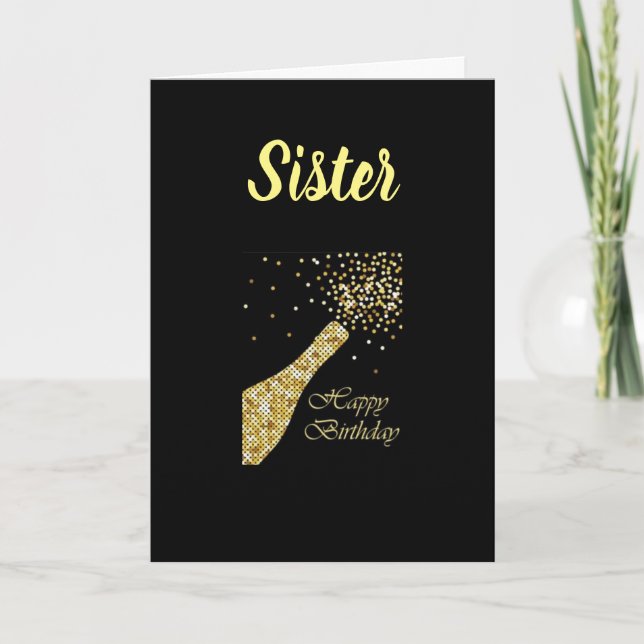 POP OPEN THE CORK AND CeLeBrAtE  YOUR DAY! Card (Front)