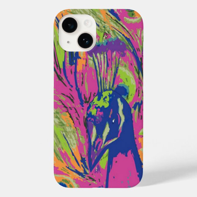 Pop Peacock Case-Mate iPhone Case (Back)