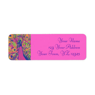 Pop Peacock Return Address Label
