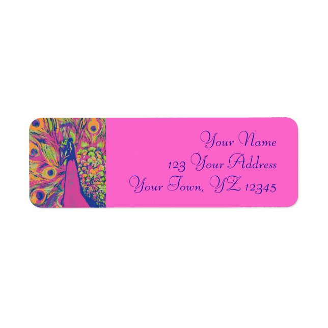 Pop Peacock Return Address Label (Front)