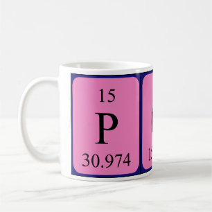 Pop periodic table name mug