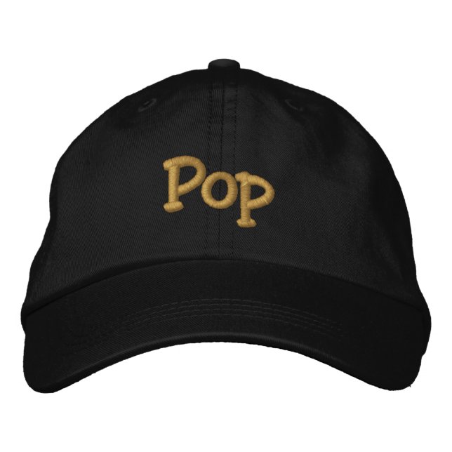 Pop Personalised Embroidered Baseball Cap / Hat (Front)