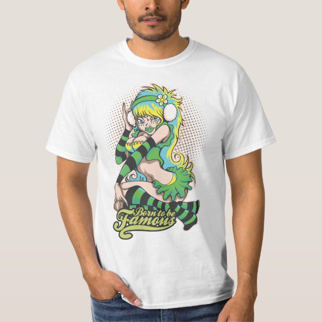 Pop Pin-Up Born to Be Famous Tee (Front)