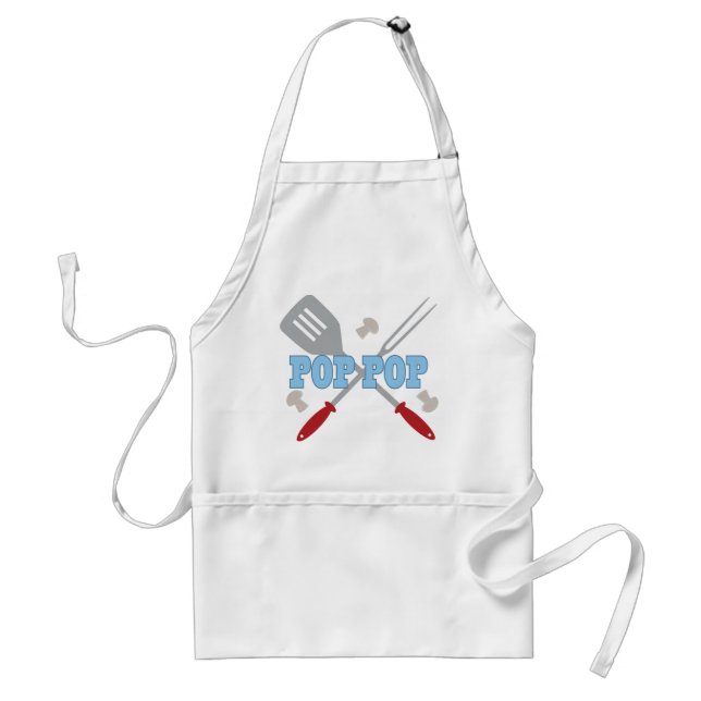 Pop Pop BBQ Grilling Apron Gift (Front)