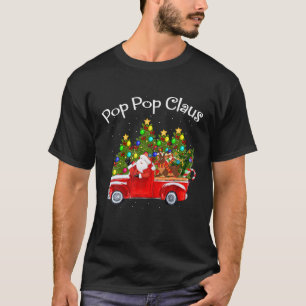 Pop Pop Claus Car Santa Pickup Reindeer T-Shirt