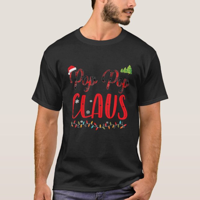 Pop Pop Claus Matching Family Christmas Pyjamas Xm T-Shirt (Front)