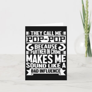 Pop Pop Dad Shirt Valentine Fathers Day Christmas  Card