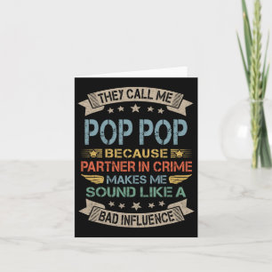 Pop Pop Dad Shirt Valentine Fathers Day Christmas Card