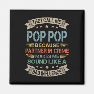 Pop Pop Dad Shirt Valentine Fathers Day Christmas Magnet