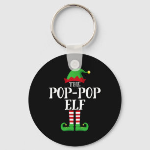 Pop-pop Elf Matching Family Group Christmas Party Key Ring