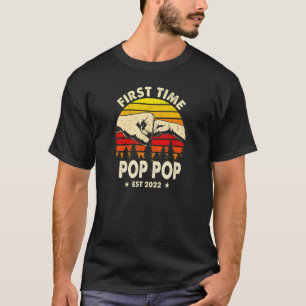Pop Pop First Time 2022 For Promoted To Paps New P T-Shirt