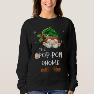 Pop Pop Gnome  Matching Family Christmas Party Paj Sweatshirt