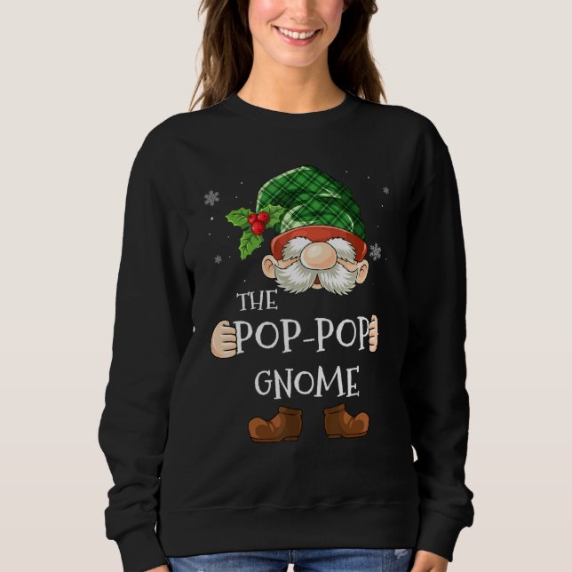 Pop Pop Gnome  Matching Family Christmas Party Paj Sweatshirt (Front)