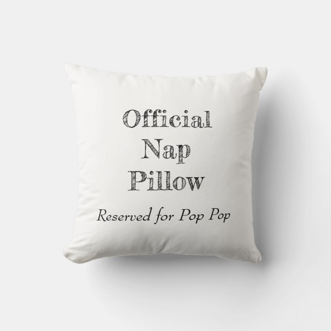 Pop Pop Nap Pillow (Front)