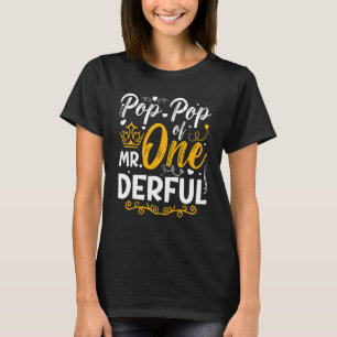 Pop Pop Of Mr One Derful Party Matching Family 1st T-Shirt