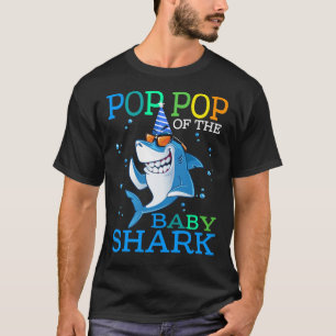 POP POP Of The Baby Shark Birthday Brother Shark S T-Shirt