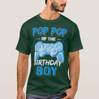 Pop pop of the Birthday Boy Matching Video Game Bi T-Shirt