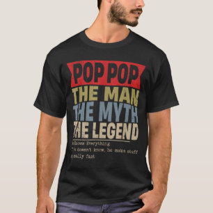 Pop Pop Retro Fathers Day T-Shirt