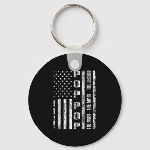 Pop Pop The Man The Myth The Legend Us Flag Key Ring