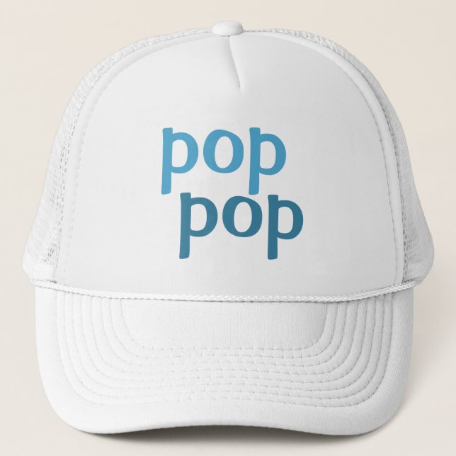 pop pop trucker hat (Front)