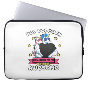 Pop Popcorn 1 Kid Father's Day Pop Pop Unicorn Gra Laptop Sleeve