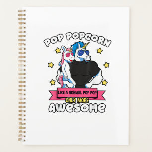 Pop Popcorn 1 Kid Father's Day Pop Pop Unicorn Gra Planner