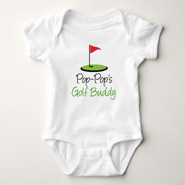 Pop-Pop's Golf Buddy Baby Bodysuit (Front)