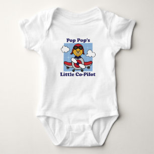 Pop Pop's Little Co-Pilot - Cute Airplane Baby Bodysuit
