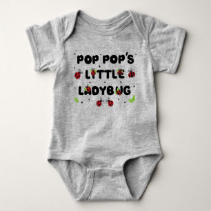Pop Pop's Little Ladybug - Cute  Baby Bodysuit