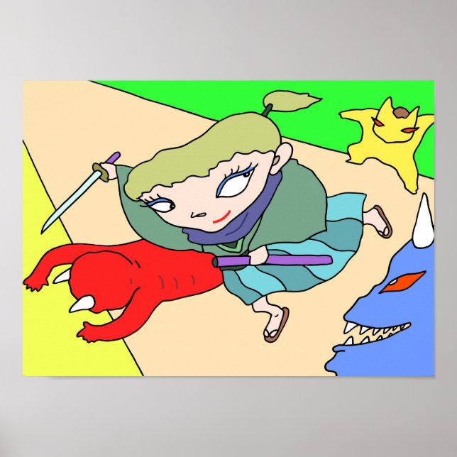 Pop Samurai and Colourful Demons. Poster (Front)