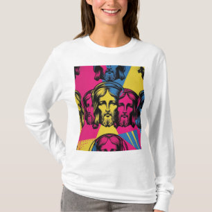 🎨 Pop Saviour: Jesus in Warhol-Inspired Vibrance  T-Shirt
