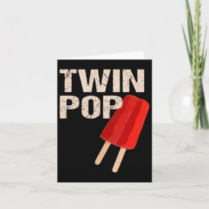 Pop Shirt Gift For Grandpa Twins Dad Fathers Day  Card