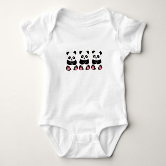 Pop Simple Design☆Pandas Rompers Baby Bodysuit